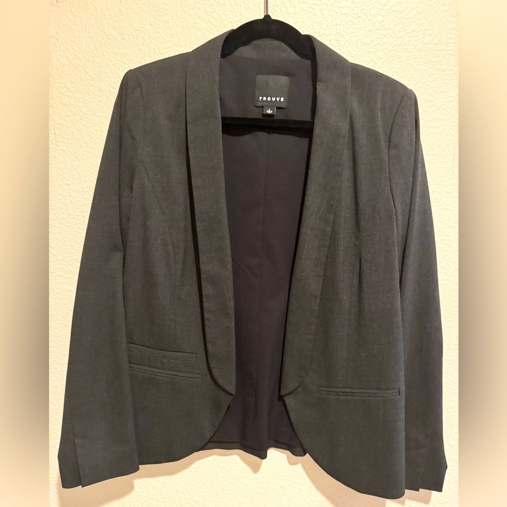 Trouvé Charcoal Grey Blazer Size S